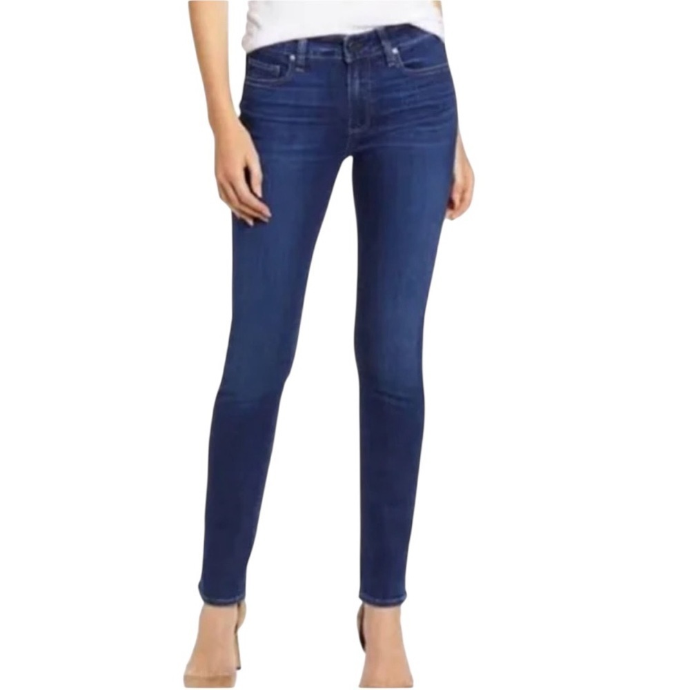 PAIGE Skyline Skinny Brentwood Dark Wash Blue Denim Jeans Size 25